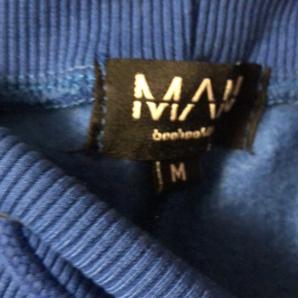 Mens Blue Hoodie & Jogger Set with white stripes (Size Medium) - Picture 7 of 7